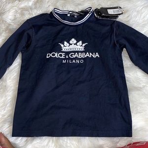 Dolce & Gabbana T-shirt Nera In Jersey Di Cotone kids